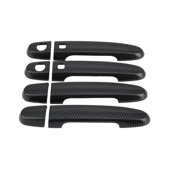 Buitendeurhandvat Cover Complete Set Koolstofvezel Decor Geschikt voor Prius 20 2005‑2010 black