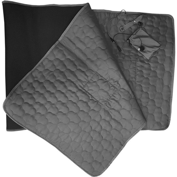Sac de couchage chauffant, matelas, alimentation USB, tapis chauffant avec 5 zones de chauffage, 3 niveaux de température gris