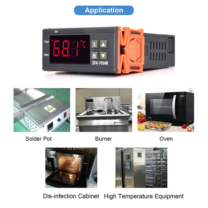 ZFX-7016K 30A Digitale Temperatuurregelaar Intelligente Hoge Nauwkeurigheid Temperatuur Regelthermostaat voor 220V