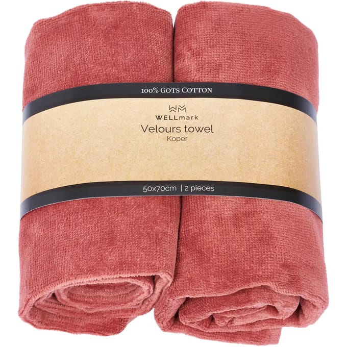 Fluwelen handdoek Wellmark 50x70 cm