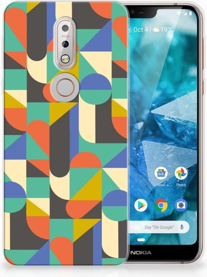 Nokia 7.1 TPU bumper Funky Retro