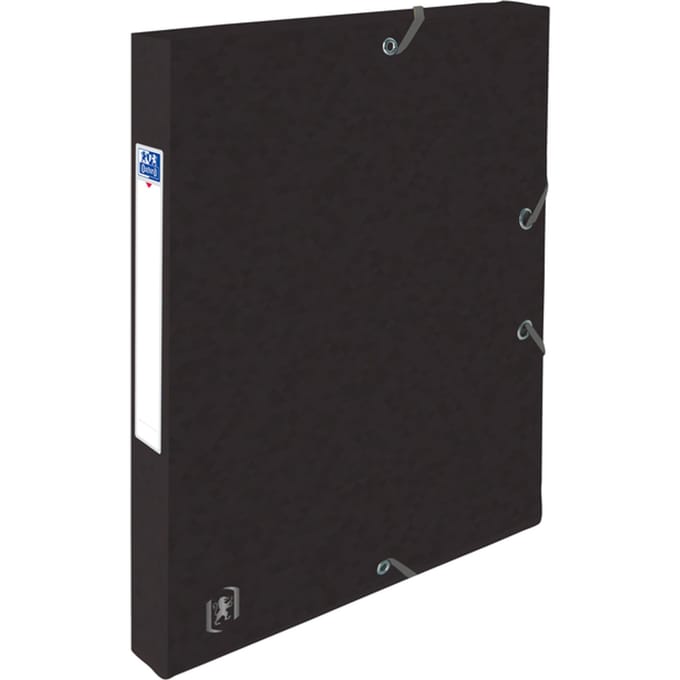 Elba elastobox Oxford Top File+ rug van 2,5 cm, zwart