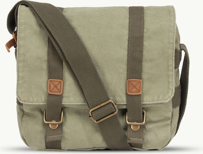 Scippis Metro Bag – Stevige Canvas Schoudertas met Leren Accenten