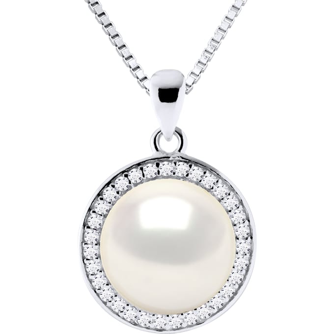 Ketting - Echte Gekweekte Zoetwaterparel Knop 10-11 mm
