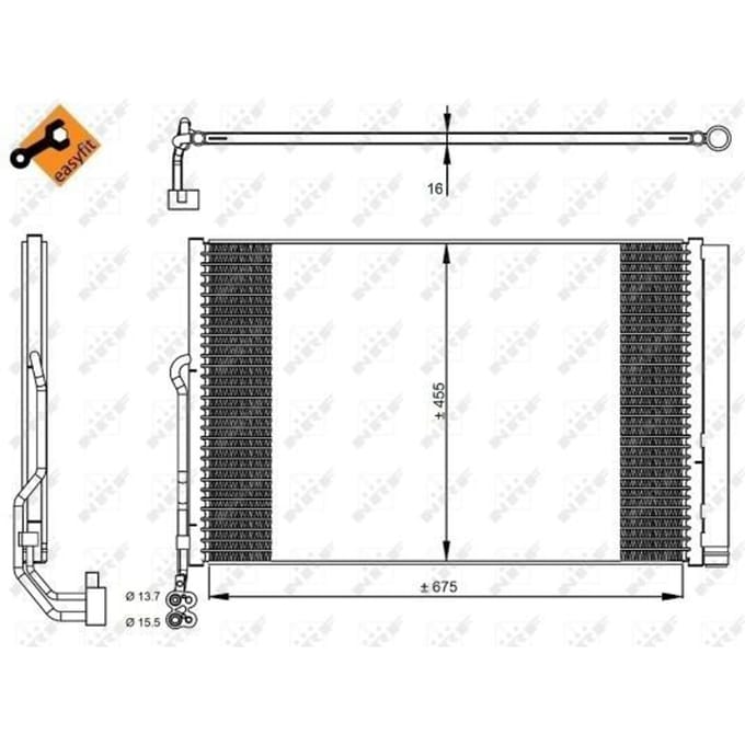 Condensator, airconditioning NRF 350324