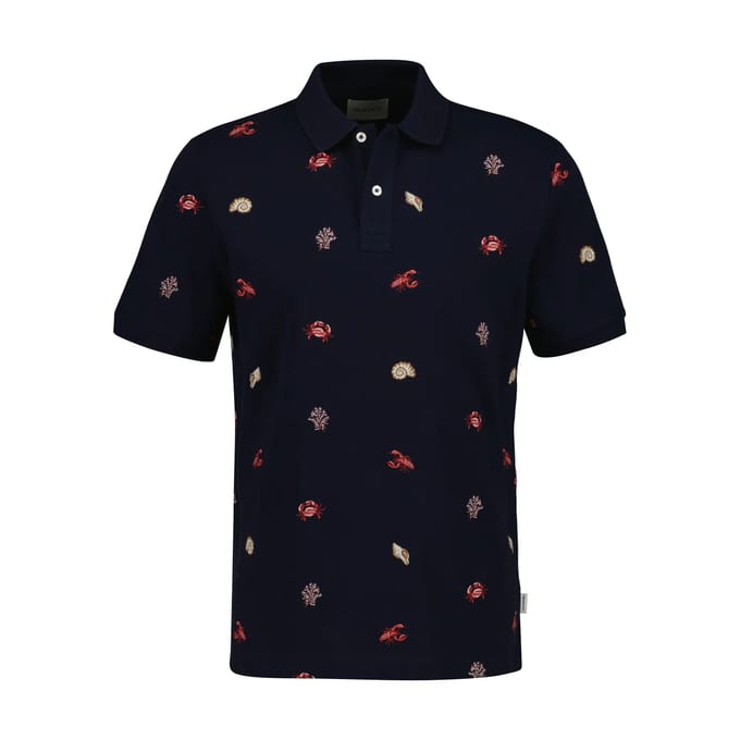 Gant 2014100 Korte Mouw Poloshirt Blauw S Man
