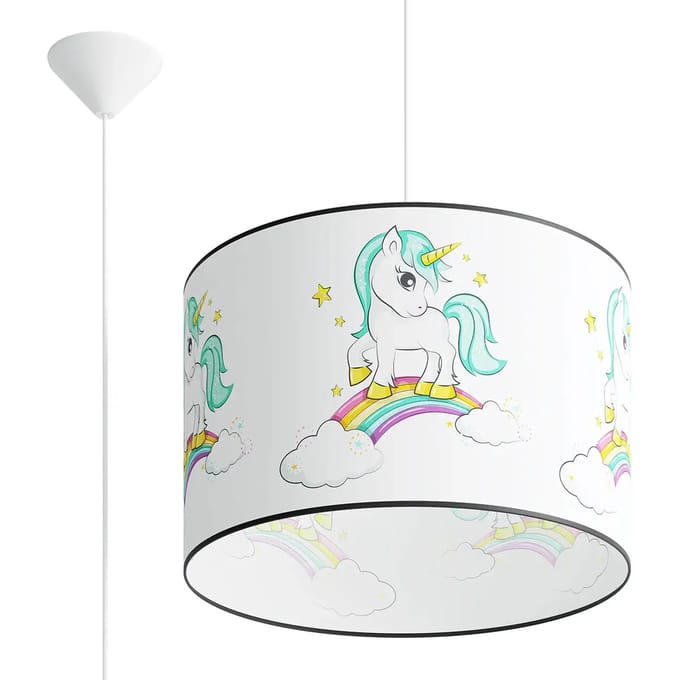 Sollux Lighting Hanglamp Jednorożec - E27 - veelkleurig - PVC - 95x40x40cm