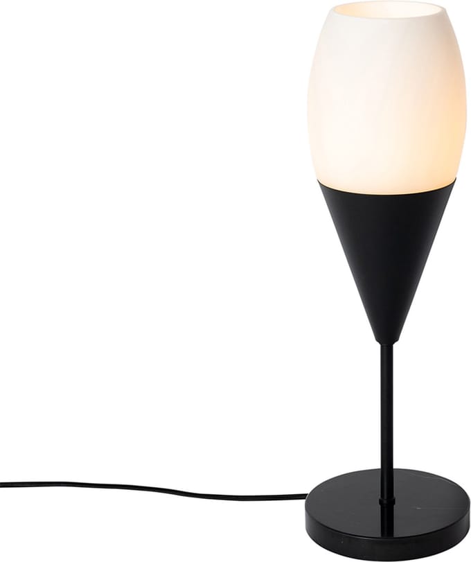 QAZQA drop - Moderne Tafellamp - 1 lichts - H 48 cm - Wit - Woonkamer | Slaapkamer | Keuken