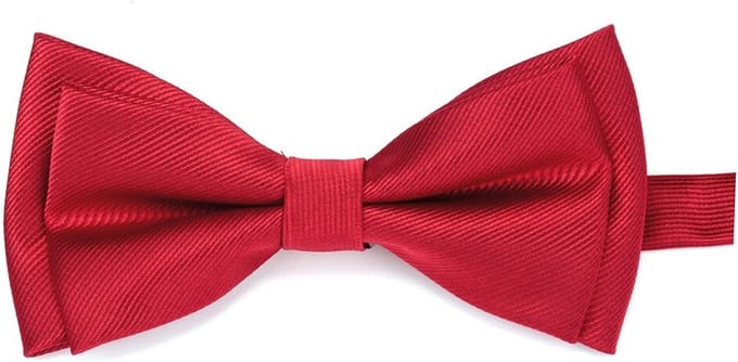 Sorprese Vlinderdas - 100% zijde - rood - vlinderstrik - zijden strik - rib