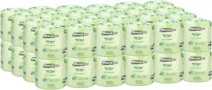 Milieuvriendelijk Gerecycled Toiletpapier, 2-Laags Wit, Veel Rollen
