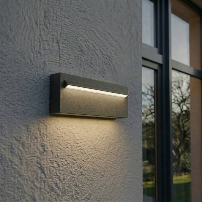 Lucande LED buiten wandlamp Joril, 25 cm, zwart, IP65