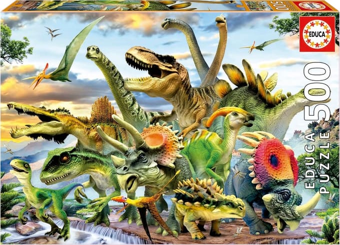 Puzzel met 500 stukjes voor volwassenen - Dinosaurus thema