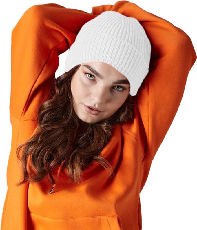 Beechfield Wintermuts - wit - volwassen - polyacryl - Beanie wintermuts