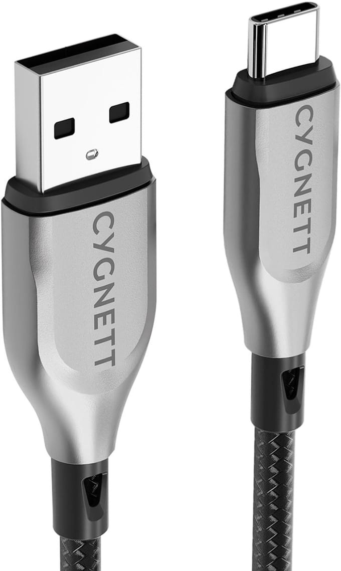 Cygnett USB-A naar USB-C Kabel 1 Meter - Zwart