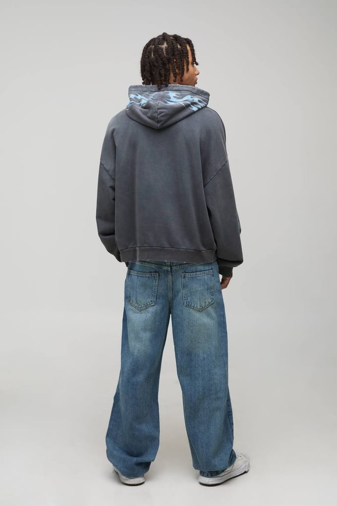 Relaxte rigide gewassen jeans | Vintage Blue | Size 36R