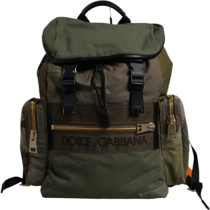 Militair Groene Patchwork Reisrugzak