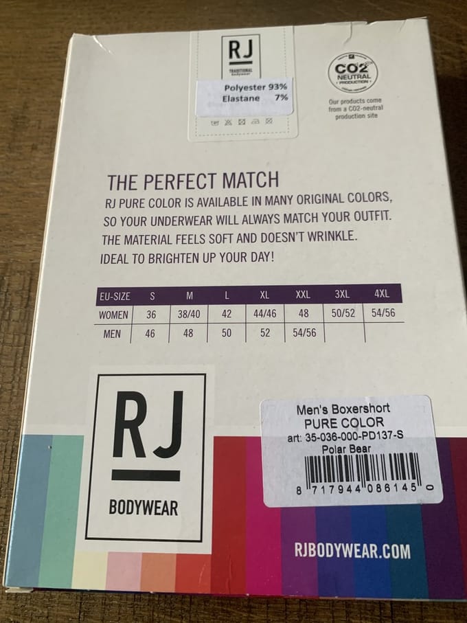 RJ Bodywear heren boxershort Polar Bear microfiber maat S