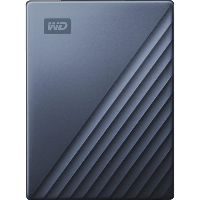 Western Digital My Passport - Compatibel met Mac - Externe Harde Schijf - USB-C & USB-A - HDD - 2 TB - Blauw