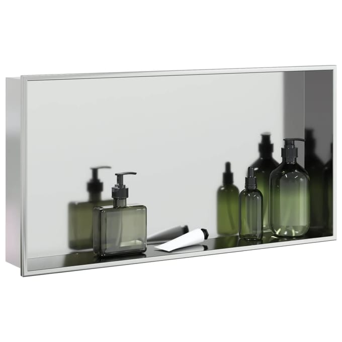 vidaXL - Douchenis - 62x32x9 - cm - roestvrijstaal - geborsteld - zilverkleurig