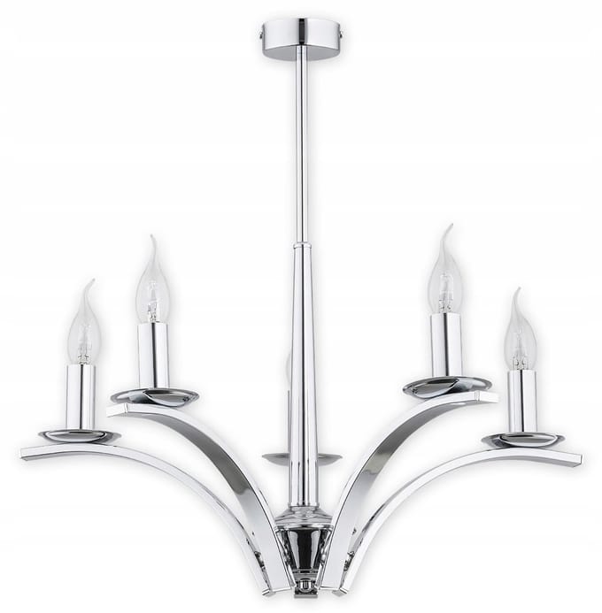 Lemir Kapra Chroom Kroonluchter wandlamp 5-lichts LED E14 Modern Klassiek