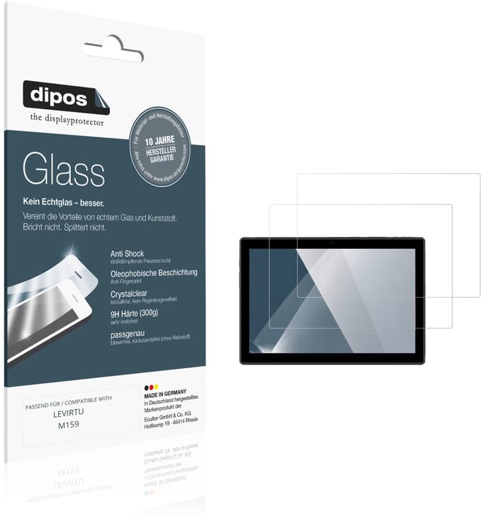 dipos – 2x Pantserfolie geschikt voor LEVIRTU M159 | 9H Screenprotector