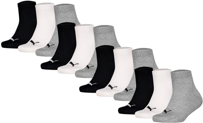 Puma Sokken Plain Quarter 12P Verpakking van 12