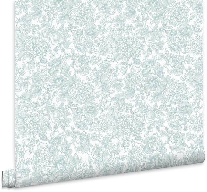 Laura Ashley Louise Behang - Bloemen - 10mx52cm - Blauw
