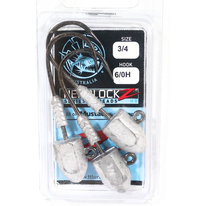 Tackle Tactics TT Headlockz HD Tête plombée 3/4 oz 6/0 3/paquet (3245)