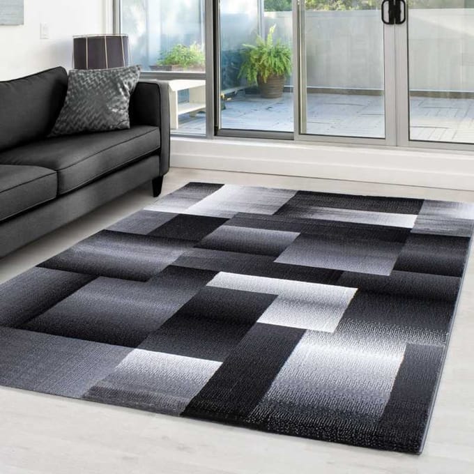 Miami 6560 Zwart Modern Designer Tapijt 80x150 cm