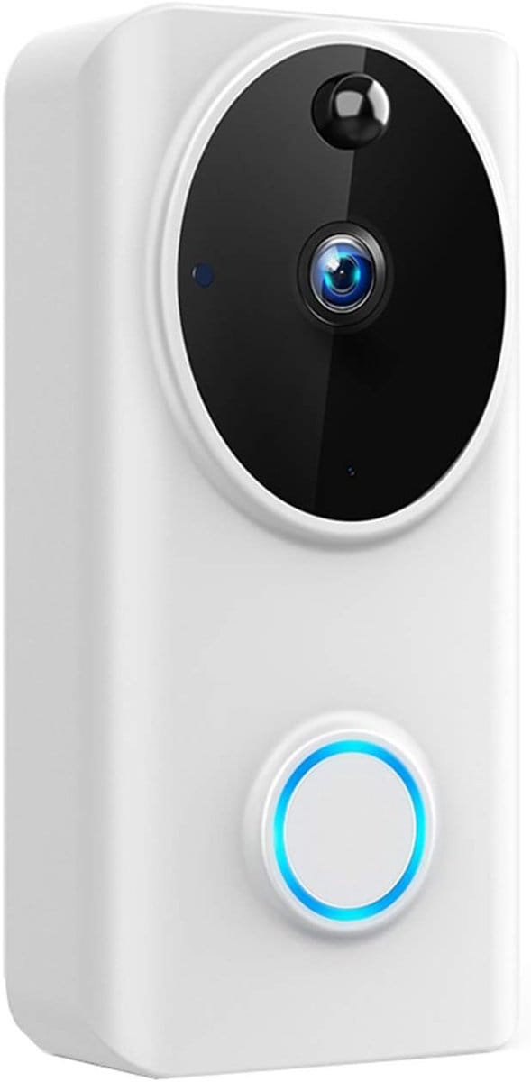 Videodeurbel Camera - Slimme Deurbel Wifi - Huisbeveiliging - Bewegingsdetectie Nachtzicht - 166° Groothoek - Wit