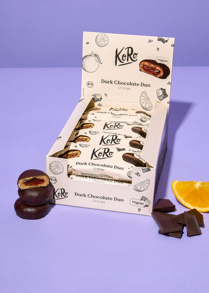 Bio dark chocolate duo orange 12 x 2 x 20 g