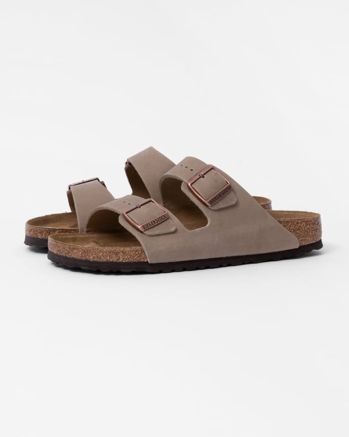 Arizona Arizona Geoliede Nubuck Leren Sandalen in Saliegroen