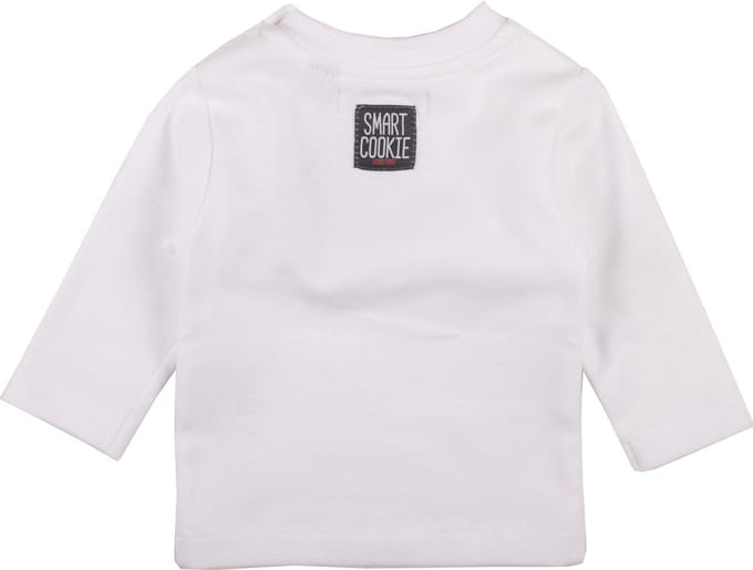 Zero2three - T-shirt lange mouwen - Wit - Smart cookie - maat 68