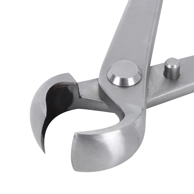 180mm Roestvrijstalen Knopknipper Bolle Schaar Landschapsmodellering Tuin Bonsai Gereedschap gray