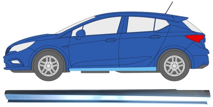 Reparatie dorpel onderste deel voor Opel Vauxhall Astra K 2015-2022 / Links