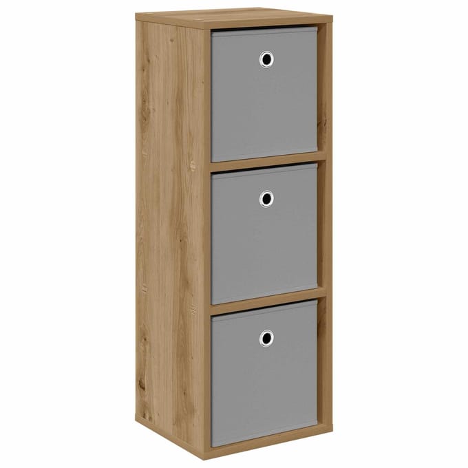 vidaXL - Dressoir - Artisan - Eiken - 30,5 - x - 27 - x - 84,5 - cm