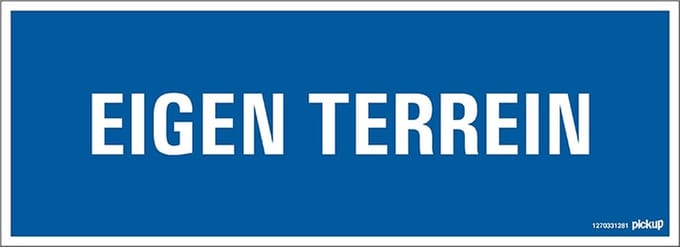 Pickup bord 33x12 cm - Eigen terrein