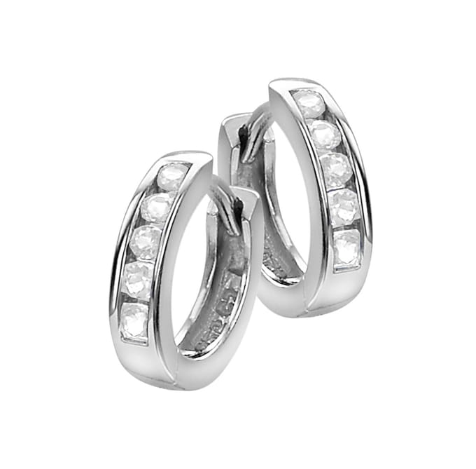 Orphelia - Zilver gerhodineerd oorringen - ZO-6076/3 - 1.1 cm