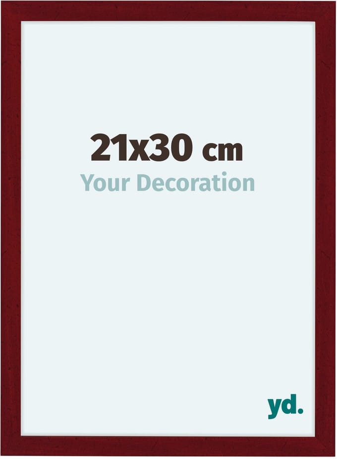 Your Decoration - Fotolijst 21x30 cm - MDF - Wijnrood Geveegd - Como
