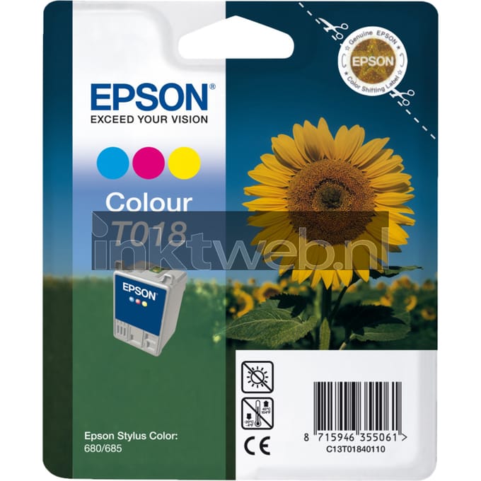 Epson T018 kleur (Origineel)