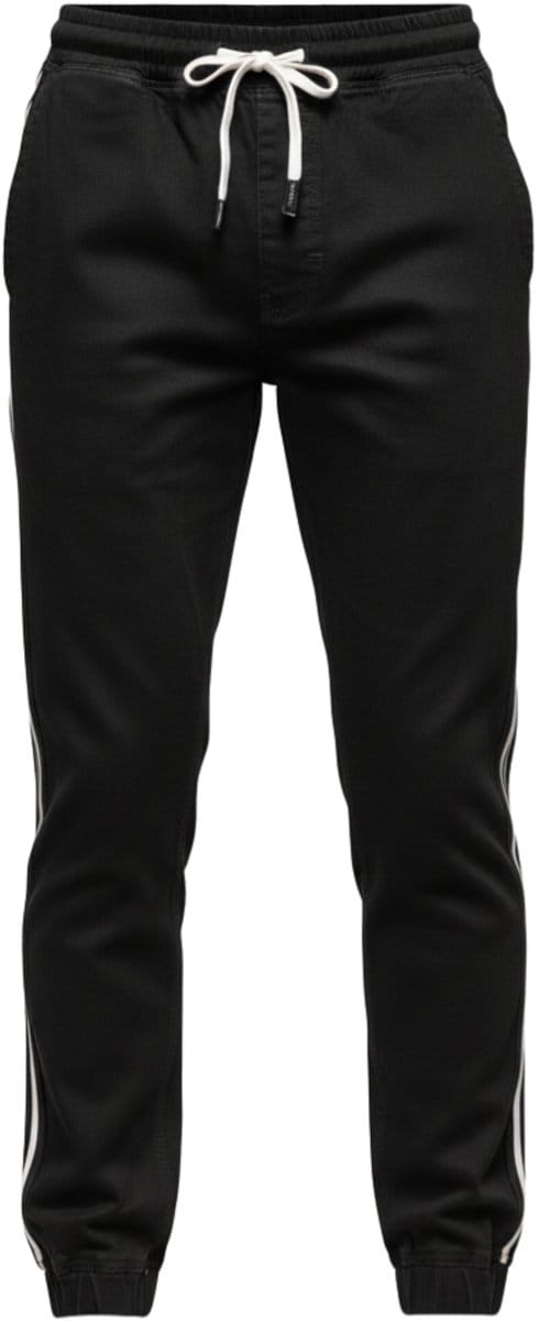 OMBRE Broek - Regular Fit - Katoen - Effen Zwart S