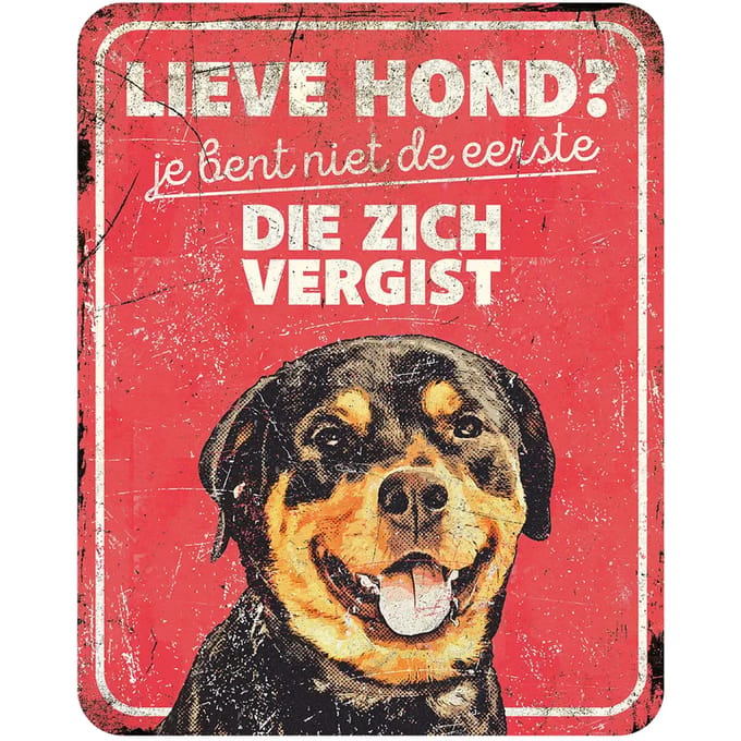 Waarschuwingsbord rottweiler nl D&D Home