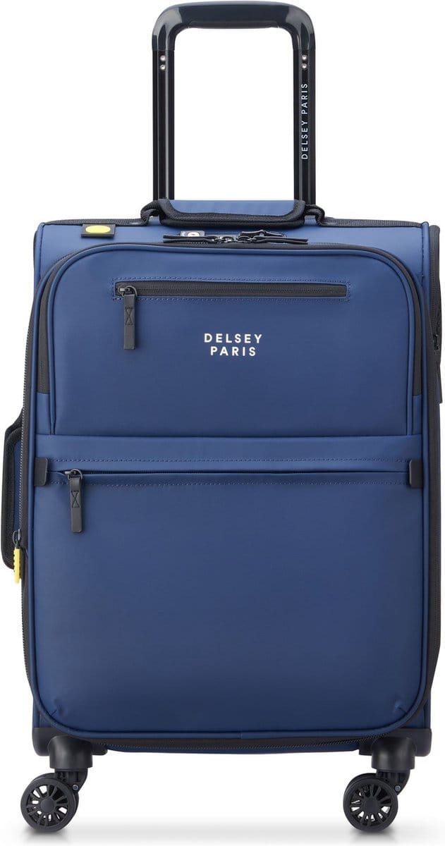 DELSEY PARIS Maubert 2.0 4 Double Rolls Expandable Cabin Trolley WP 55 Marine Blue Donkerblauw