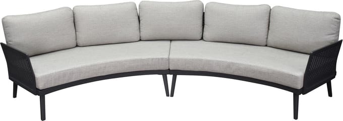 Primitivo hoek loungeset 2 delig antraciet aluminium
