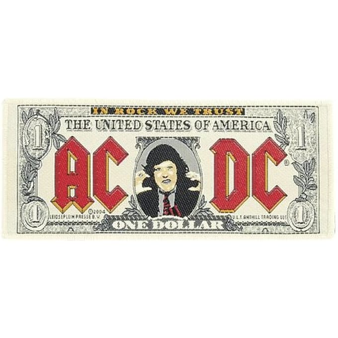 AC/DC Patch - One Dollar - voor Geen - meerkleurig