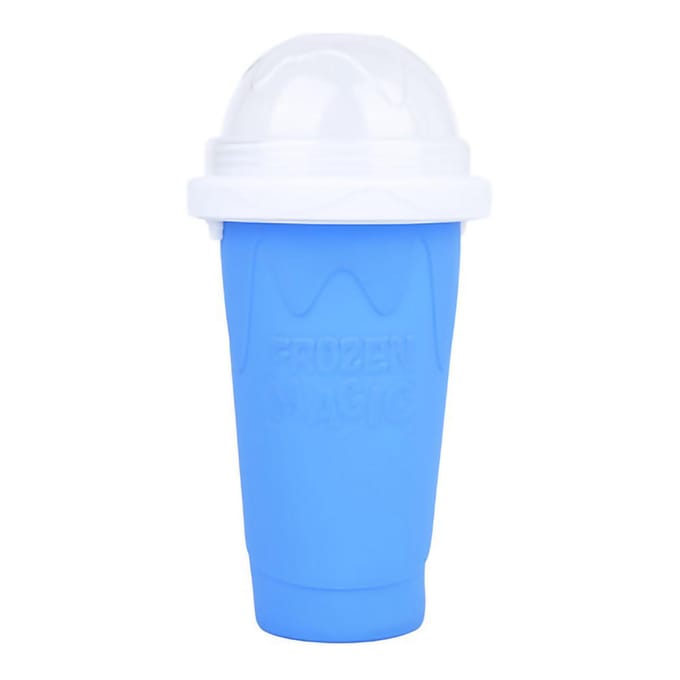 Snelbevroren Beker Draagbare Dorstlesser Silicagell IJs Slush Maker Beker voor DIY Smoothie Blauw 400ml blauw