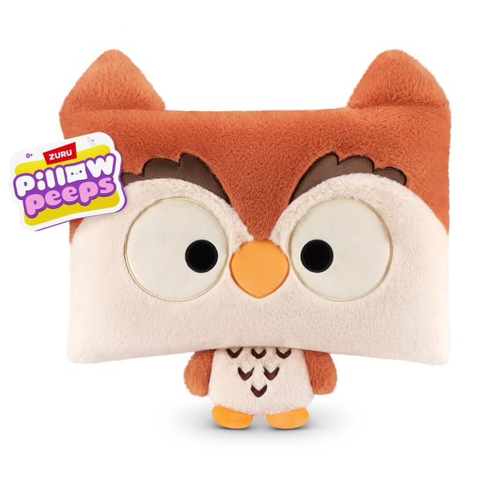 ZURU Pillow Peeps pluche knuffelkussen 37 cm assorti