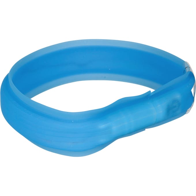Trixie Flash Light Band USB Adjustable LED Safety Collar Blue Size: M-L 50cm/30mm