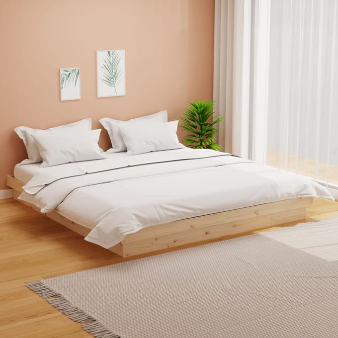 vidaXL - Bedframe - zonder - matras - massief - hout - 160x200 - cm