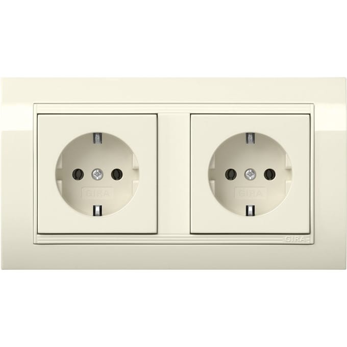 Gira Dual Schuko Stopcontact Met Frame Type 10 Standaard 55 - 4921021